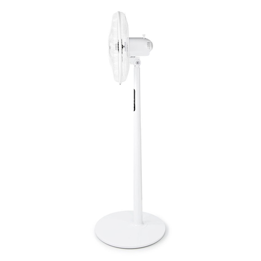 Stojanový ventilátor s teploměrem a LED displejem 45W/230V bílá + dálkové ovládání
