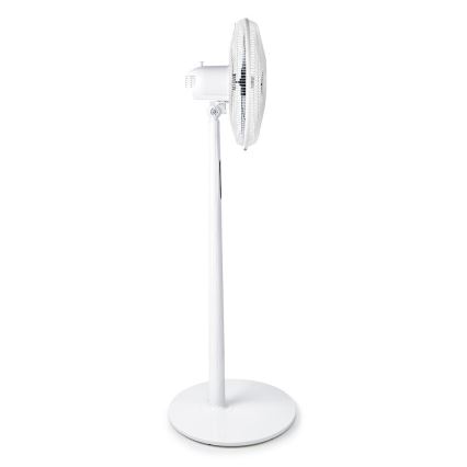 Stojanový ventilátor s teploměrem a LED displejem 45W/230V bílá + dálkové ovládání