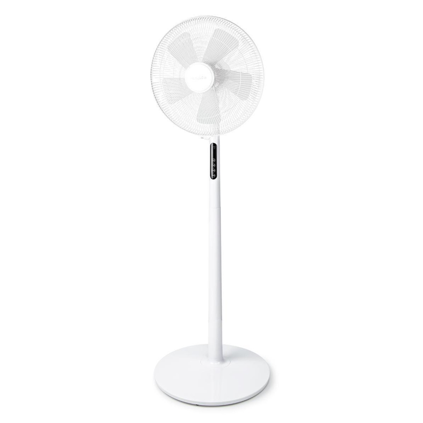 Stojanový ventilátor s teploměrem a LED displejem 45W/230V bílá + dálkové ovládání