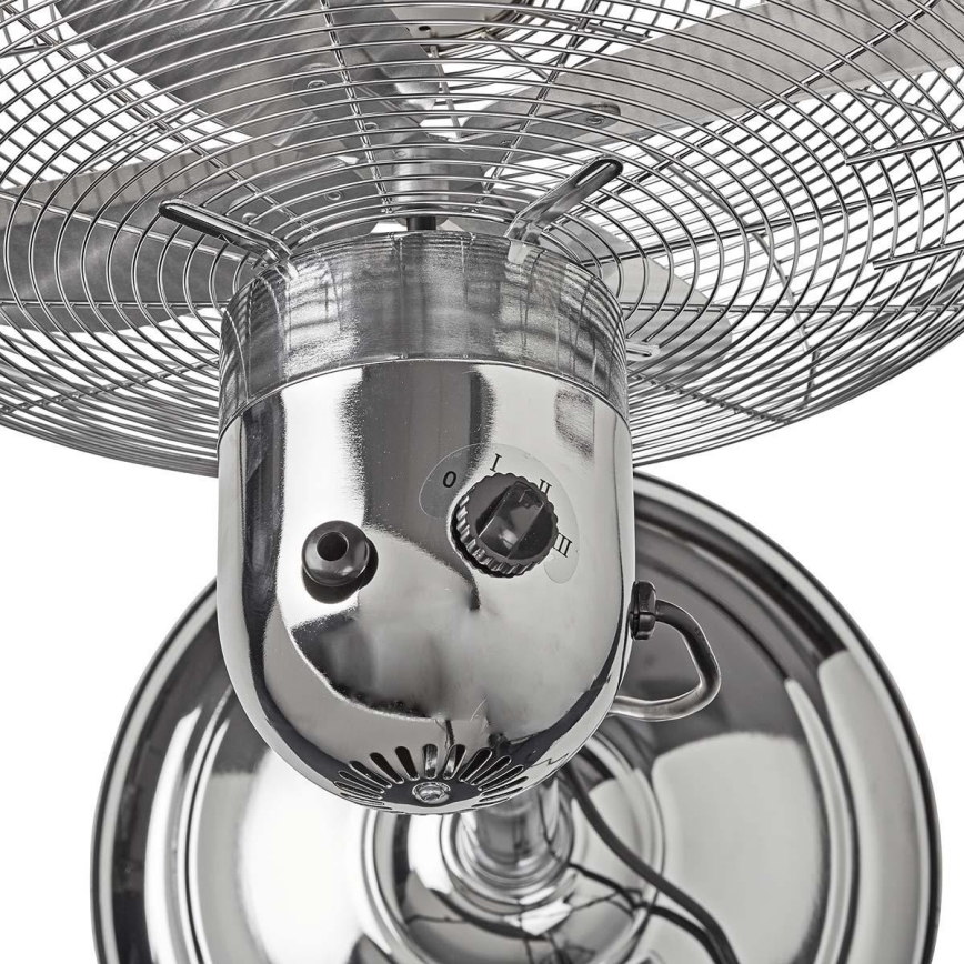Stojanový ventilátor 50W/230V lesklý chrom