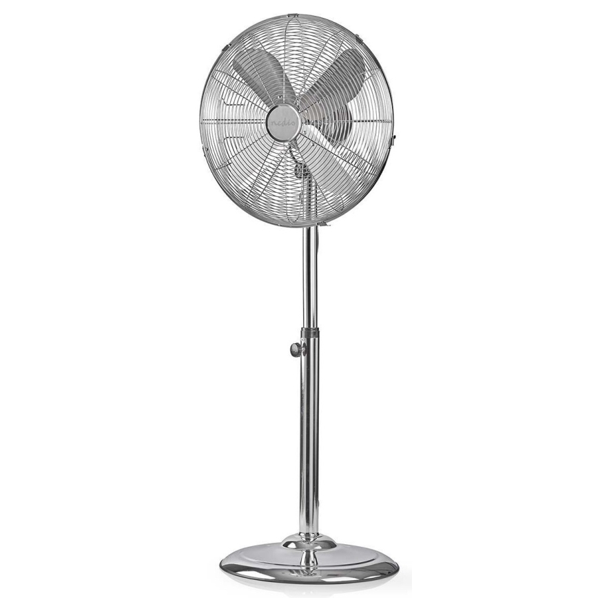 Stojanový ventilátor 50W/230V lesklý chrom
