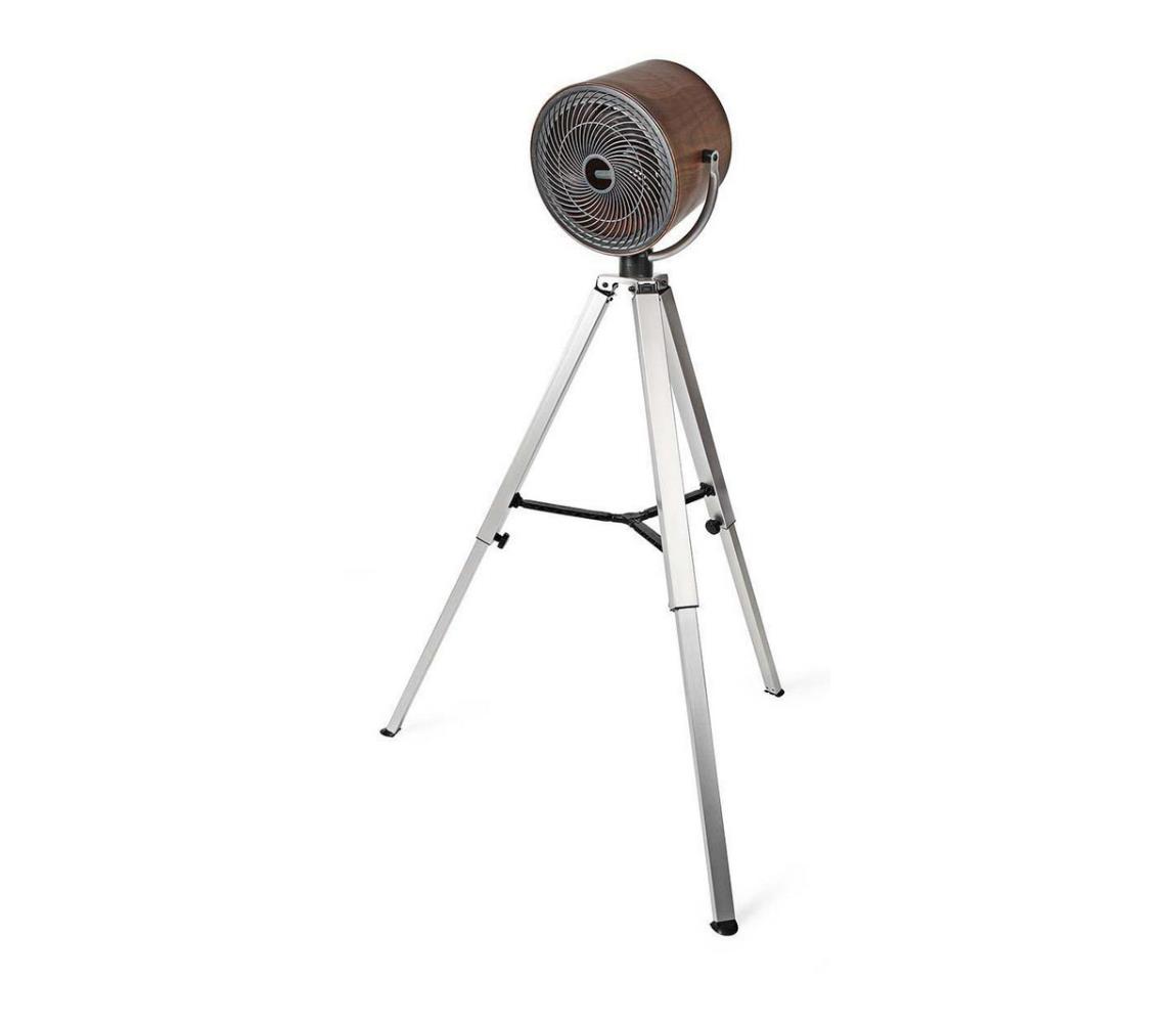 Nedis Nedis FNTR20CWD10 - Ventilátor na stativu 45W/230V wenge/stříbrná NE0322