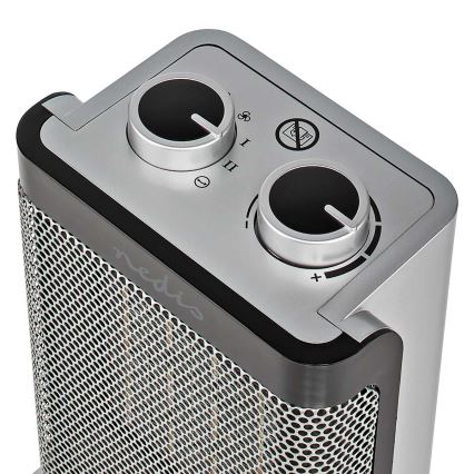 Ventilátor s keramickým topným tělesem 1000/1500W/230V stříbrná