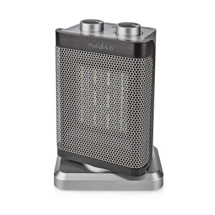 Ventilátor s keramickým topným tělesem 1000/1500W/230V stříbrná