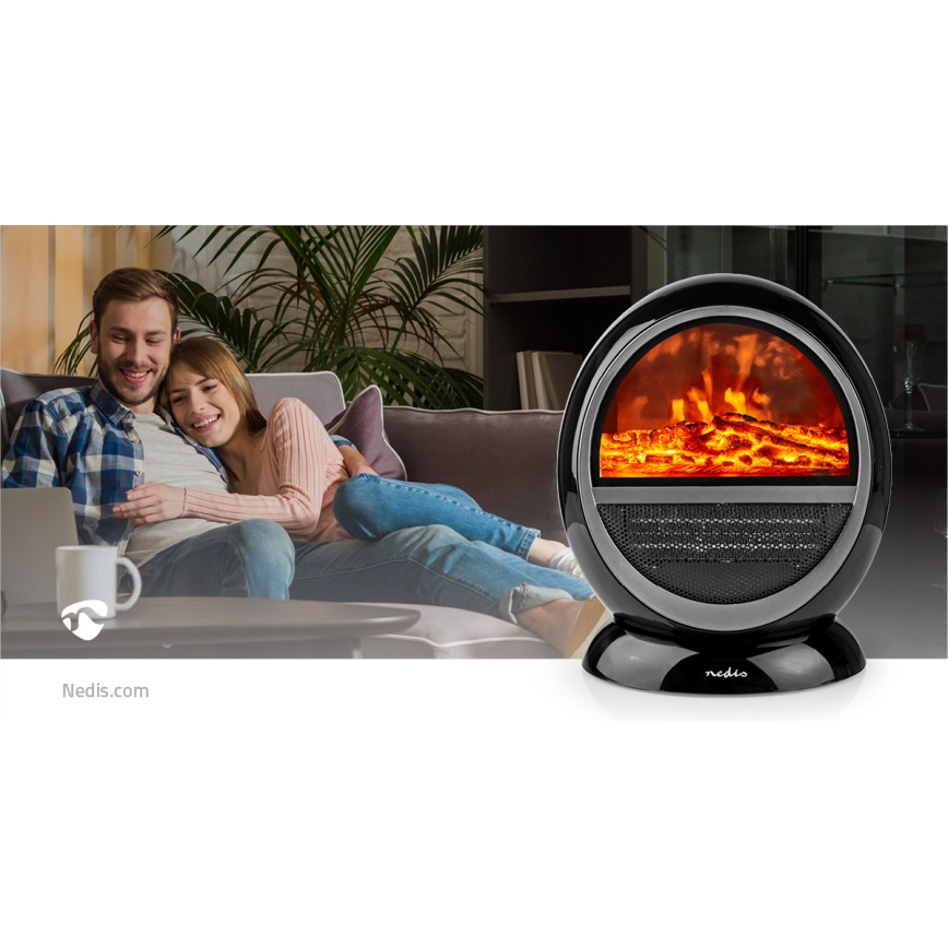 Ventilátor s keramickým topným tělesem 1000/1500W/230V černá