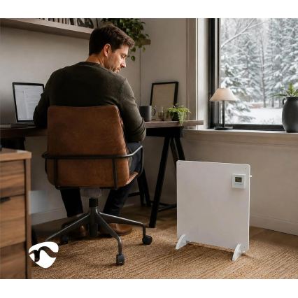 Infračervený topný panel s LCD displejem 425W/230V IP44 bílá