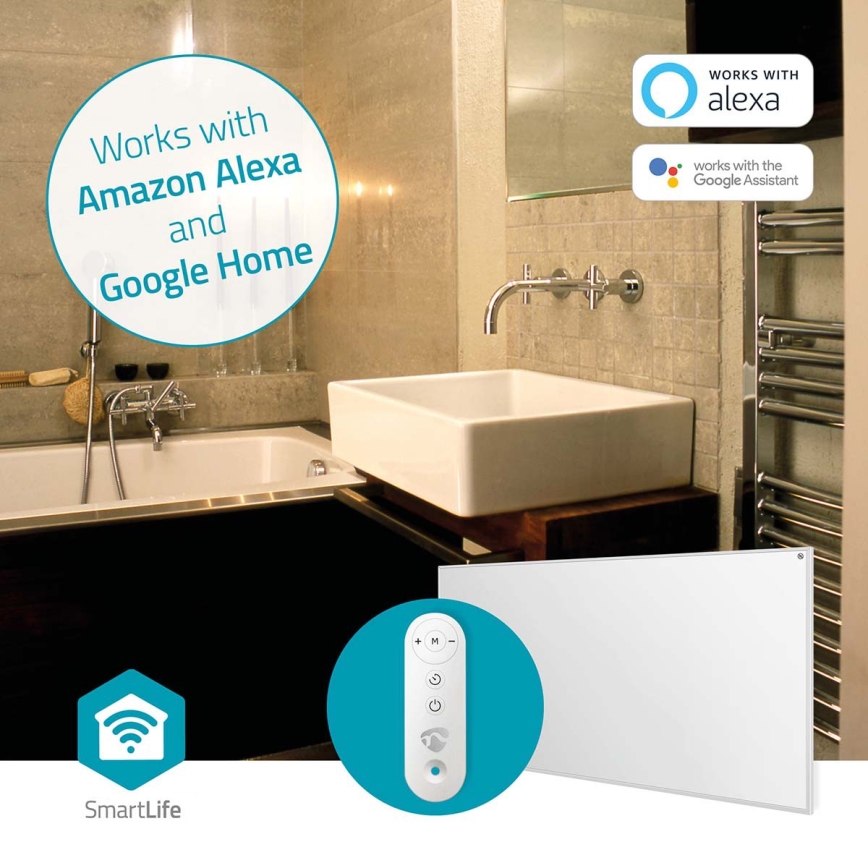 Infračervený topný panel 700W/230V 120x62 cm IP44 Wi-Fi Tuya + dálkové ovládání