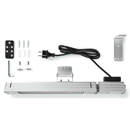 Venkovní elektrické topné těleso 2000W/230V IP65 + dálkové ovládání.