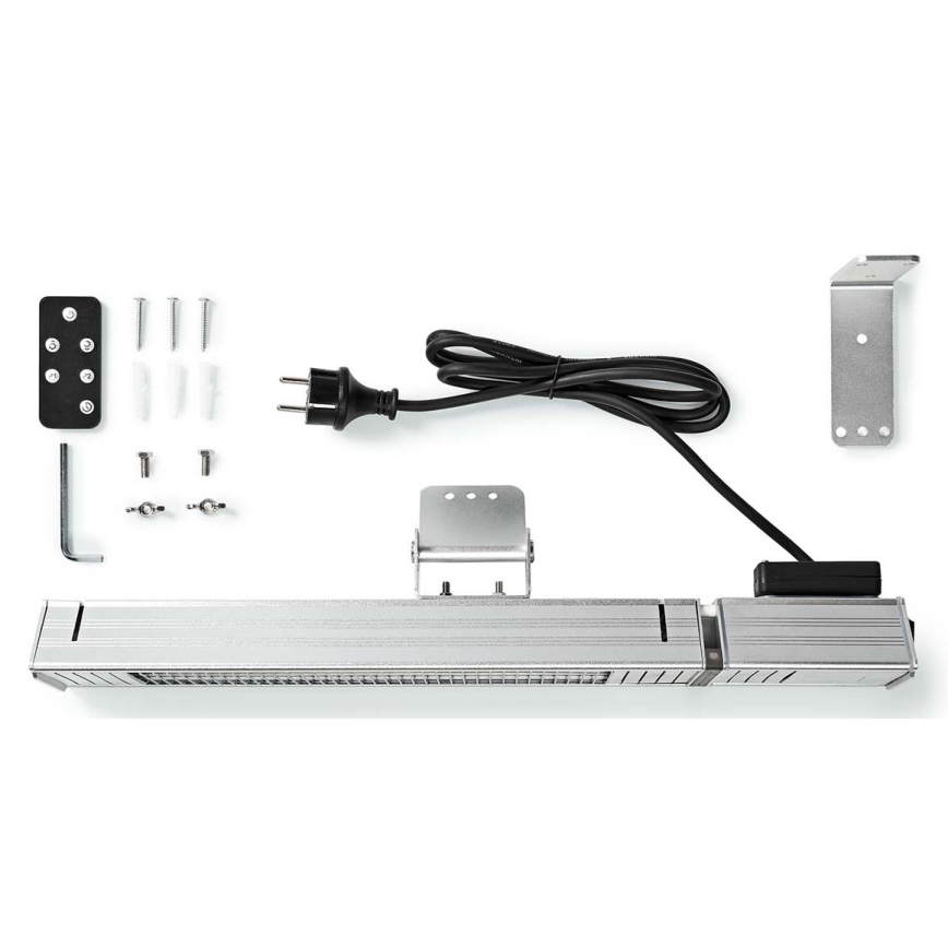 Venkovní elektrické topné těleso 2000W/230V IP65 + dálkové ovládání.