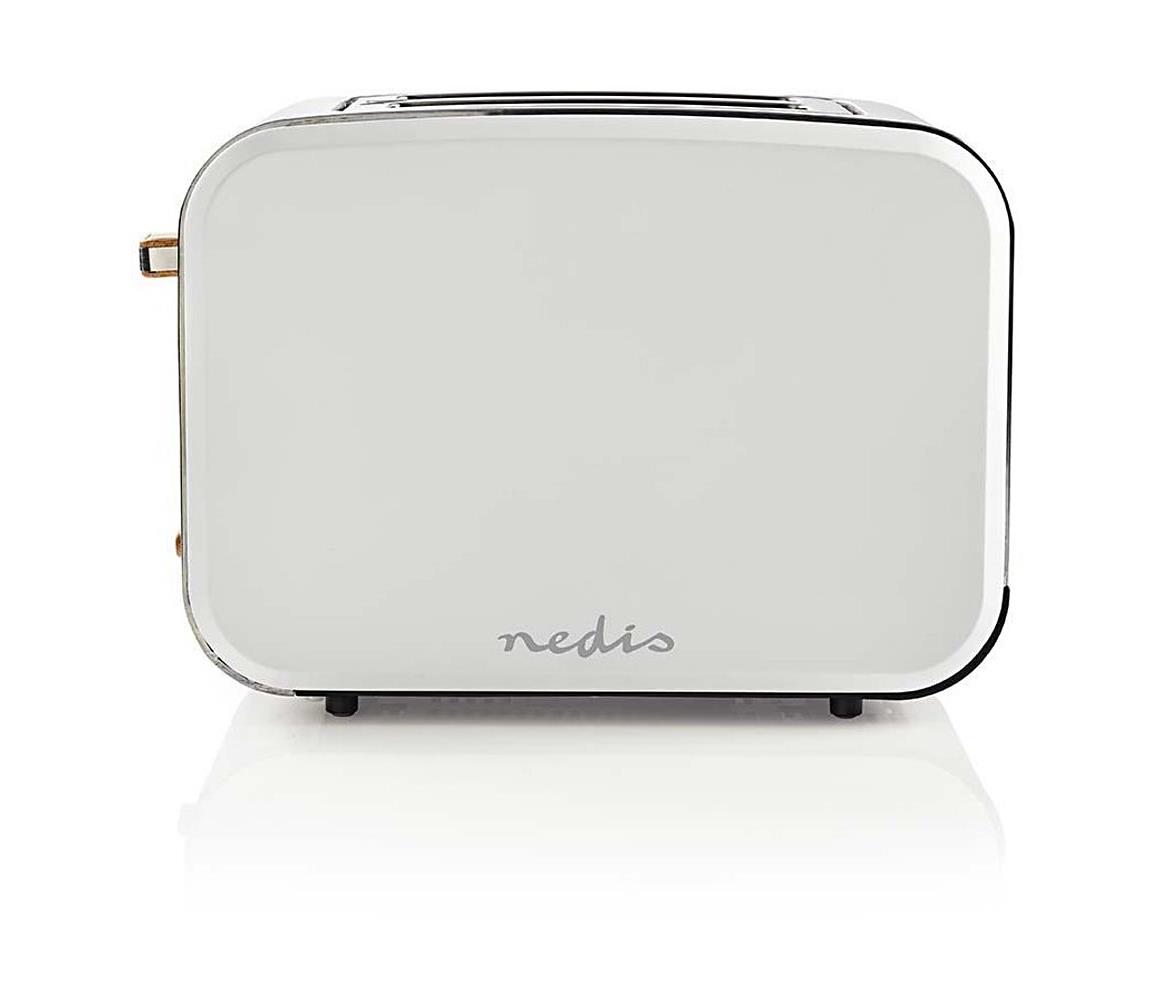 Nedis Nedis KABT510EWT − Topinkovač s dvěma otvory 900W/230V bílá NE0108