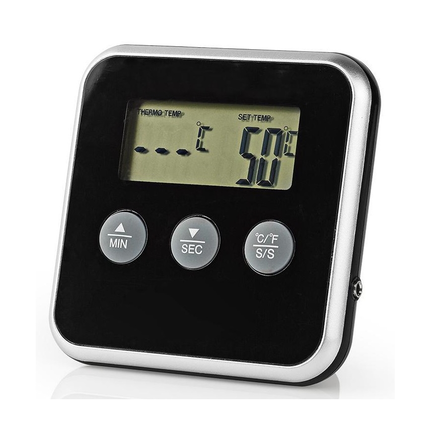 Teploměr na maso s digitálním displejem a časovačem 0-250 °C 1xAAA
