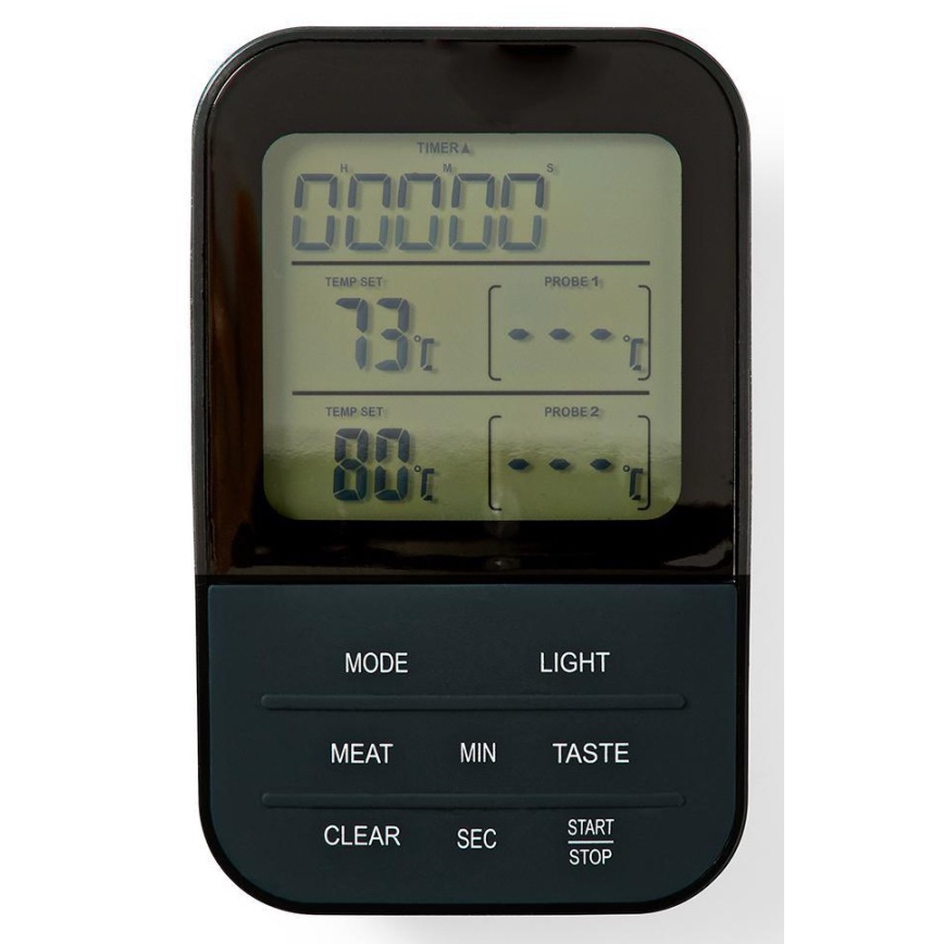 Bezdrátový teploměr na maso s LCD displejem a časovačem 0-250 °C 2xAAA