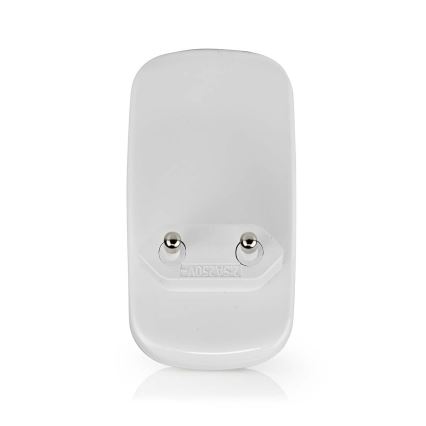 LED Orientační svítidlo se senzorem pohybu a soumraku do zásuvky LED/0,55W/230V bílá