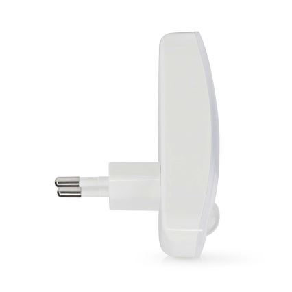 LED Orientační svítidlo se senzorem pohybu a soumraku do zásuvky LED/0,55W/230V bílá
