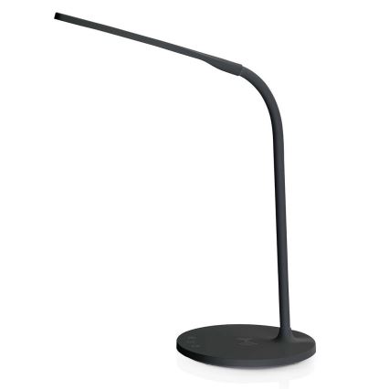 LED Stmívatelná dotyková flexibilní stolní lampa s 15W bezdrátovým nabíjením Qi LED/5,5W/230V 2700-6500K černá
