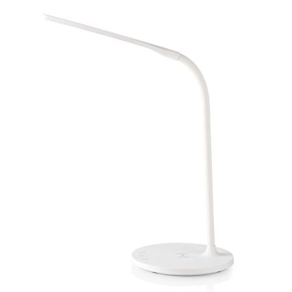 LED Stmívatelná dotyková flexibilní stolní lampa s 15W bezdrátovým nabíjením Qi LED/5,5W/230V 2700-6500K bílá