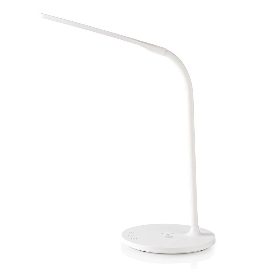 LED Stmívatelná dotyková flexibilní stolní lampa s 15W bezdrátovým nabíjením Qi LED/5,5W/230V 2700-6500K bílá