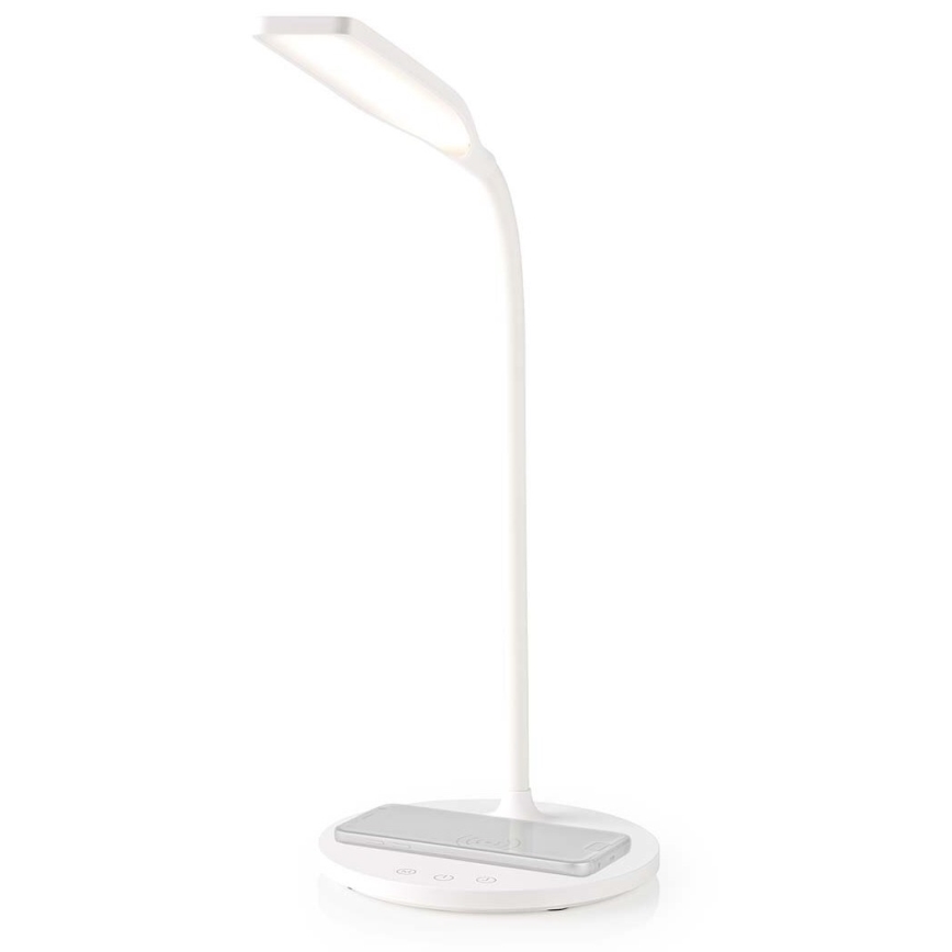 LED Stmívatelná dotyková flexibilní stolní lampa s 15W bezdrátovým nabíjením Qi LED/5,5W/230V 2700-6500K bílá