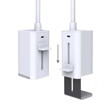 LED Stmívatelná nabíjecí dotyková flexibilní stolní lampa s klipem LED/5W/1200 mAh bílá