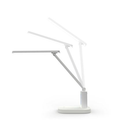 LED Stmívatelná nabíjecí dotyková stolní lampa s displejem LED/7,5W/1200 mAh 3000/4000/5700K CRI 90 bílá