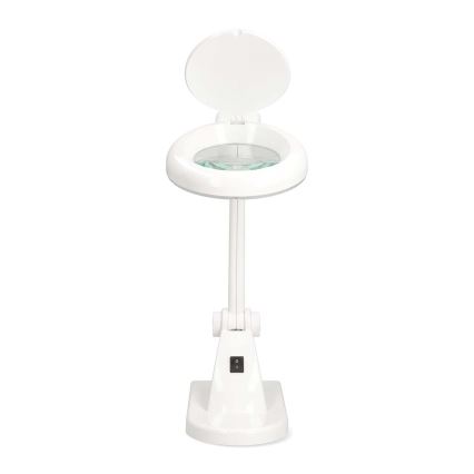 LED Stolní lampa s lupou LED/6W/230V bílá