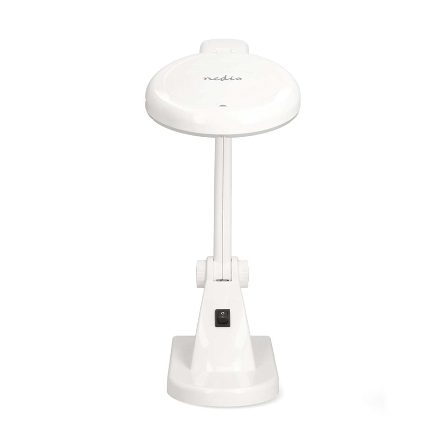 LED Stolní lampa s lupou LED/6W/230V bílá
