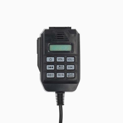Megafon s externím mikrofonem USB 25W/8xC bílá/černá