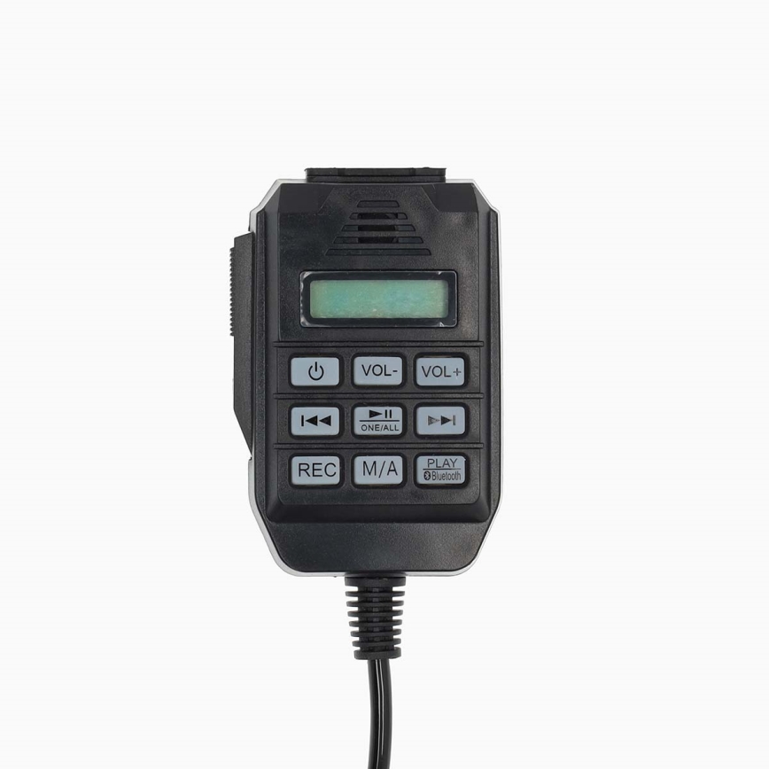 Megafon s externím mikrofonem USB 25W/8xC bílá/černá