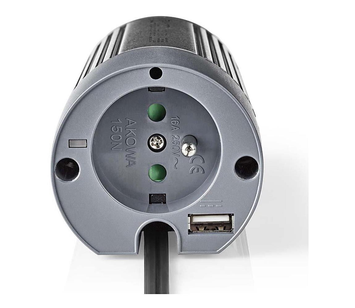 Nedis Nedis PIMS10012E - Měnič napětí 100W/12/230V + USB NE0585