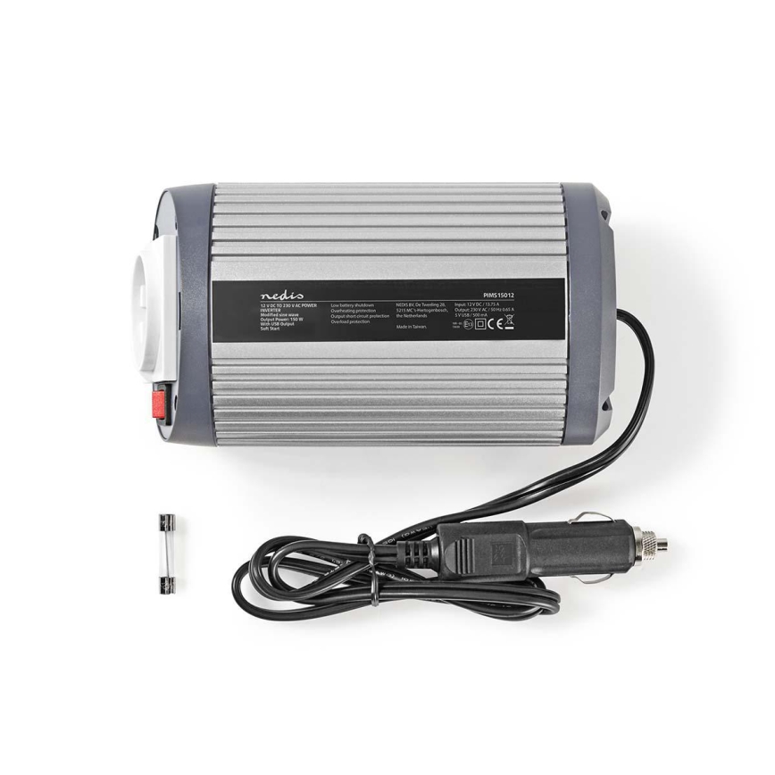 Měnič napětí 150W/12/230V + USB