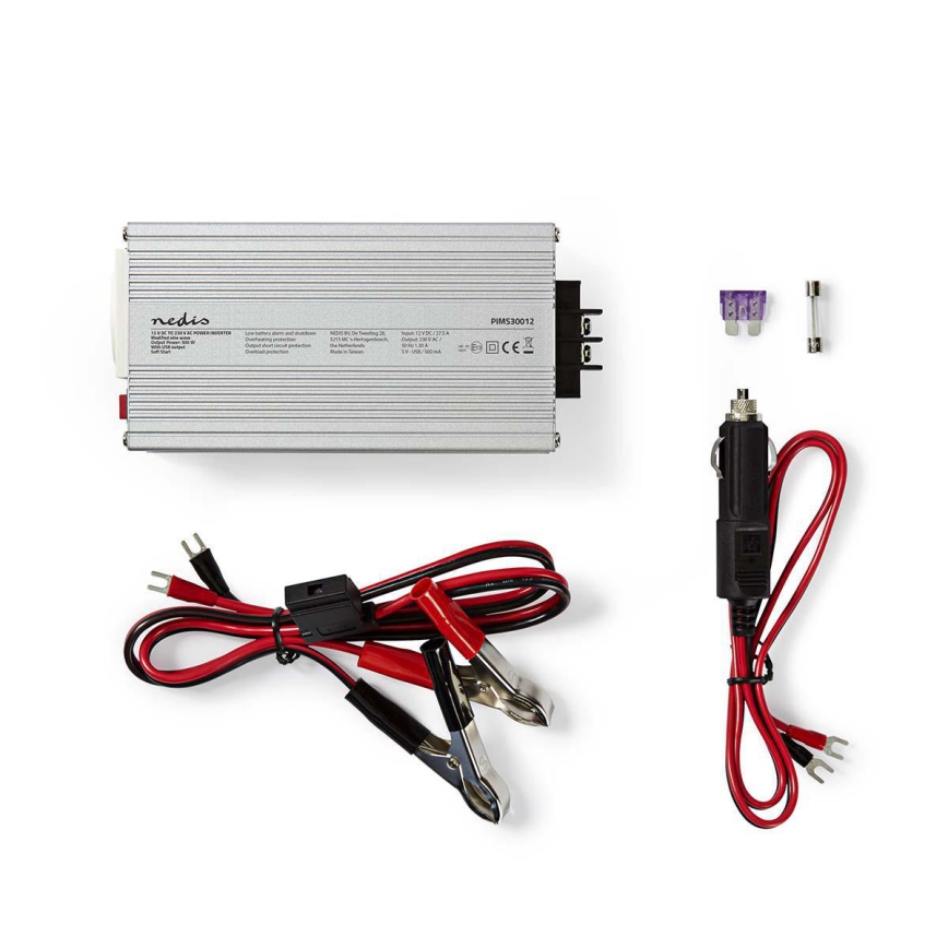 Měnič napětí 300W/12/230V + USB