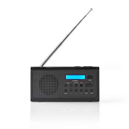 Rádio s hodinami a funkcí alarmu 3W/FM/DAB