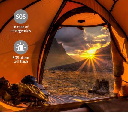 Rádio DAB+/FM na kliku se solárním panelem a LED svítilnou 5V/2500 mAh zelená/černá