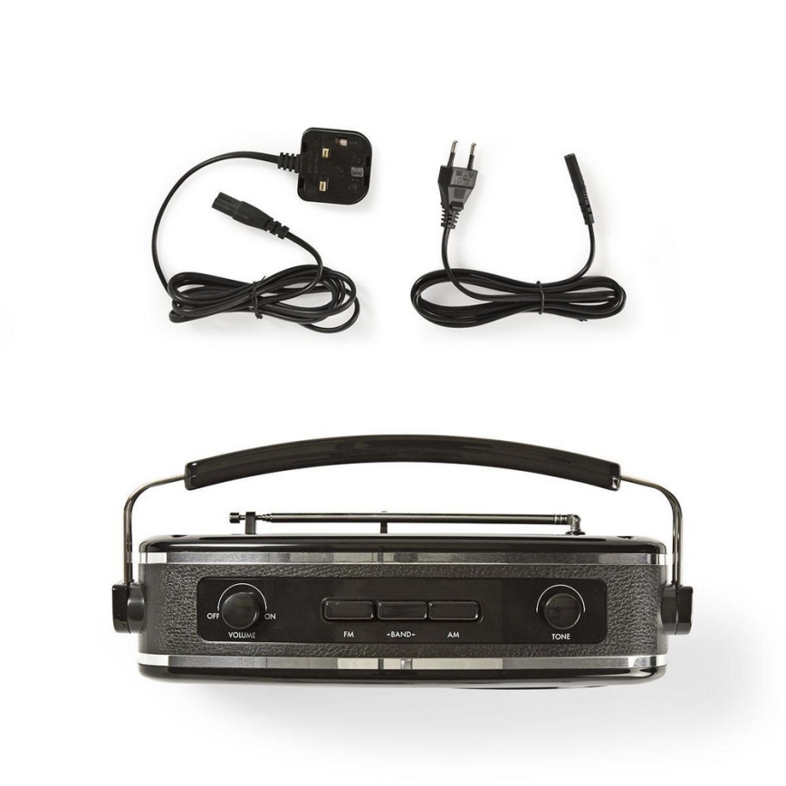FM Rádio 4,5W/230V černá