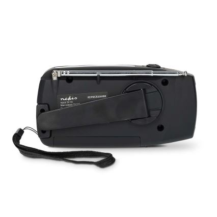 Rádio AM/FM na kliku se solárním panelem a LED svítilnou 2000 mAh