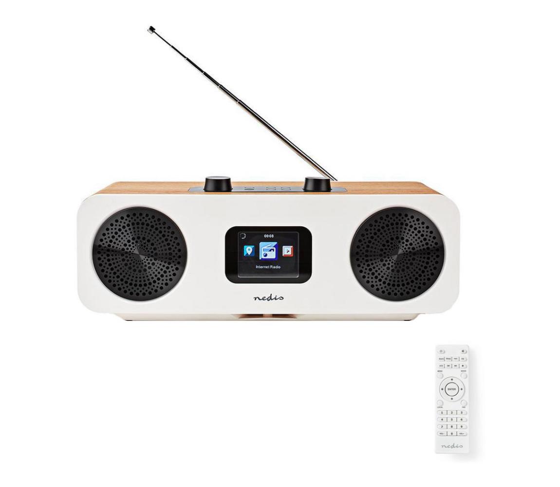 Nedis Nedis RDIN2500WT - Internetové rádio 34W/230V DAB+ FM Wi-Fi Bluetooth USB + DO NE0329