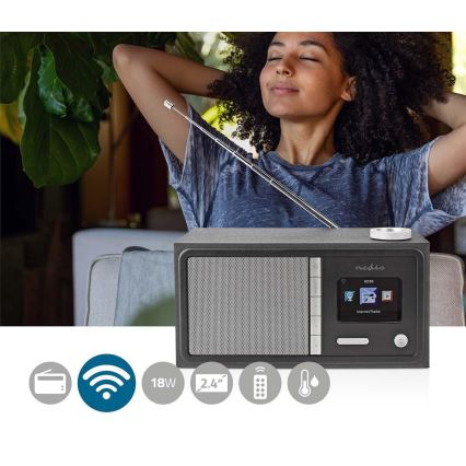 Multifunkční internetové rádio 18W/230V FM Wi-Fi Bluetooth + DO