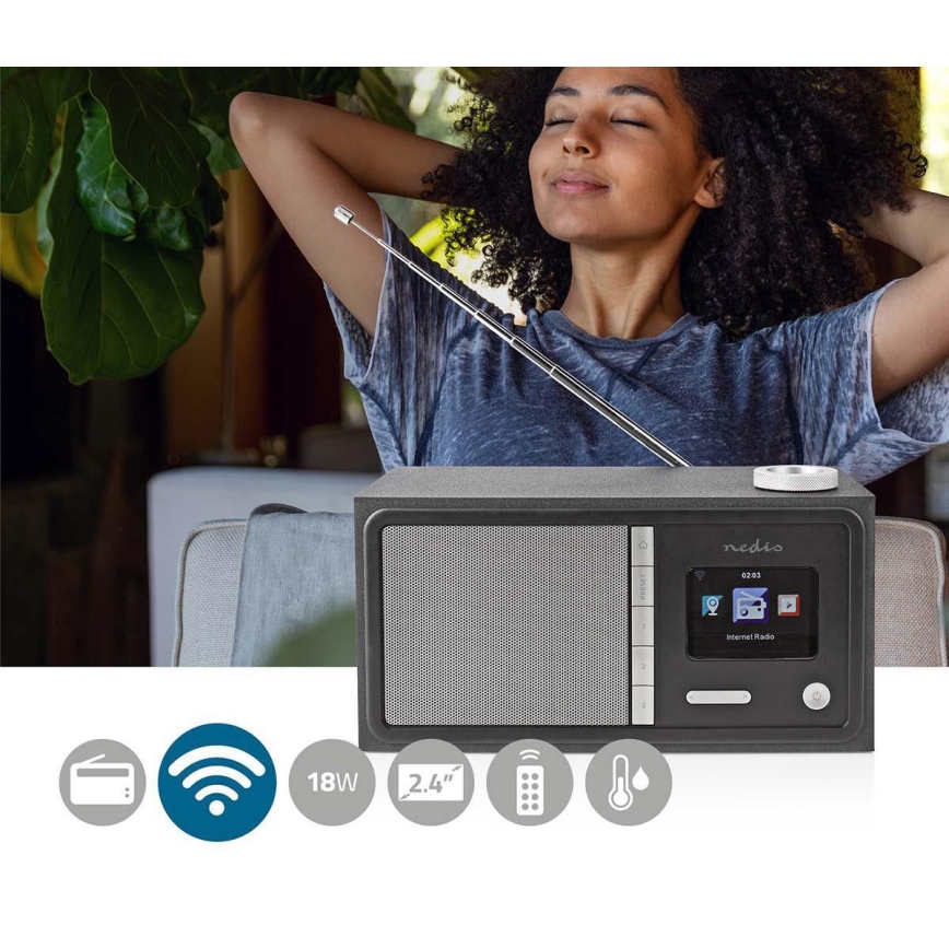 Multifunkční internetové rádio 18W/230V FM Wi-Fi Bluetooth + DO