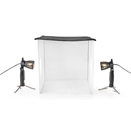 LED Přenosné fotostudio 2xGU10/5W/230V