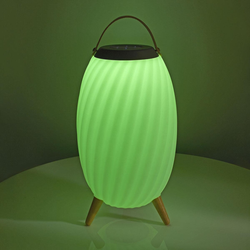 LED RGB Nabíjecí stolní lampa s reproduktorem 60W/2200 mAh IPX5