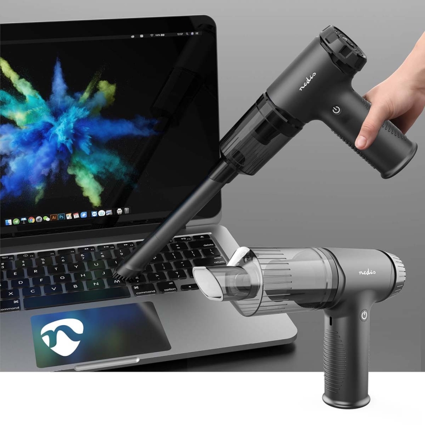 Dobíjecí ruční vysavač 2v1 90W/6000 mAh šedá/černá