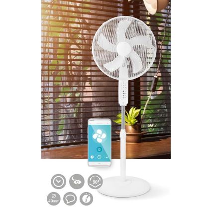 Stojanový ventilátor 60W/230V Wi-Fi bílá
