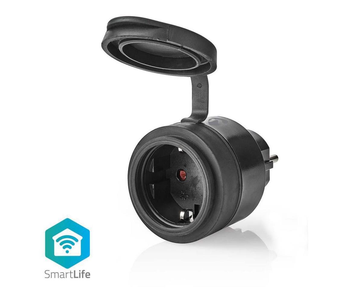 Nedis Nedis Wi-FiPO110FBK- Chytrá zásuvka 3680W/230V/Schuko Typ F/16A Wi-Fi IP44 černá NE0341
