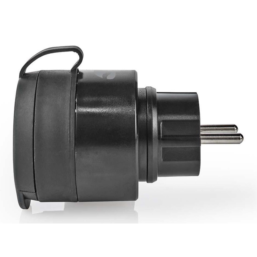 Chytrá zásuvka 3680W/230V/Schuko Typ F/16A Wi-Fi IP44 černá