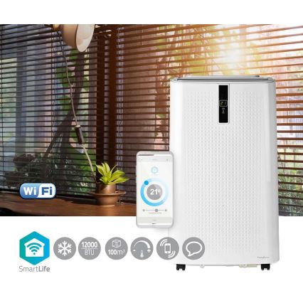 Chytrá mobilní klimatizace 3v1 včetně kompletního příslušenství 1357W/230V 12000 BTU Wi-Fi + dálkové ovládání