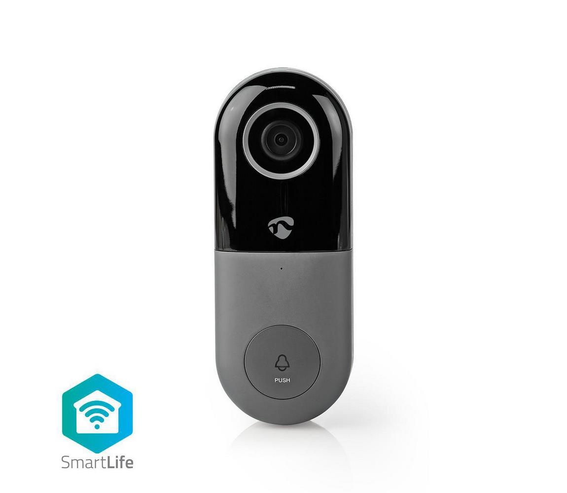 Nedis Nedis WIFICDP10GY − Smart domovní zvonek s kamerou 24V/HD 720p IP53