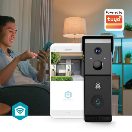 Videozvonek se senzorem pohybu SmartLife 4400 mAh 2x Full HD 1080p IP54 Wi-Fi Tuya