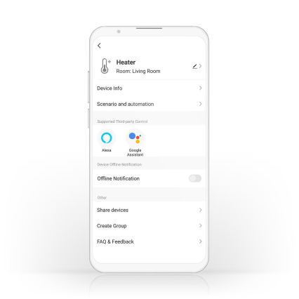 Elektrický přímotop/konvektor 2000W/230V Wi-Fi IP24 termostat