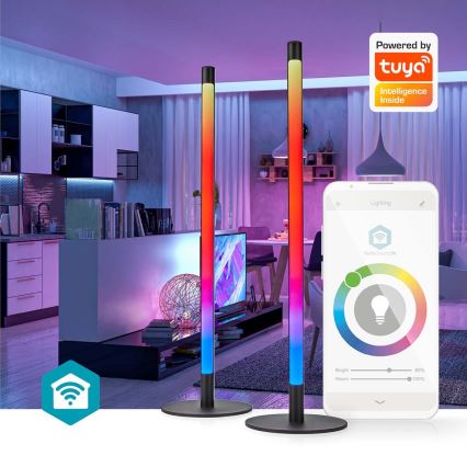 SADA 2x LED RGBIC Stmívatelná stolní lampa SmartLife LED/36W/230V 55 cm 2700-6500K Wi-Fi Tuya + dálkové ovládání