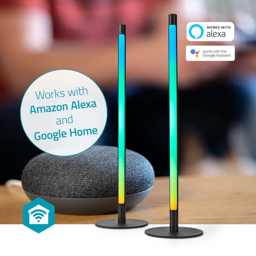 SADA 2x LED RGBIC Stmívatelná stolní lampa SmartLife LED/36W/230V 55 cm 2700-6500K Wi-Fi Tuya + dálkové ovládání